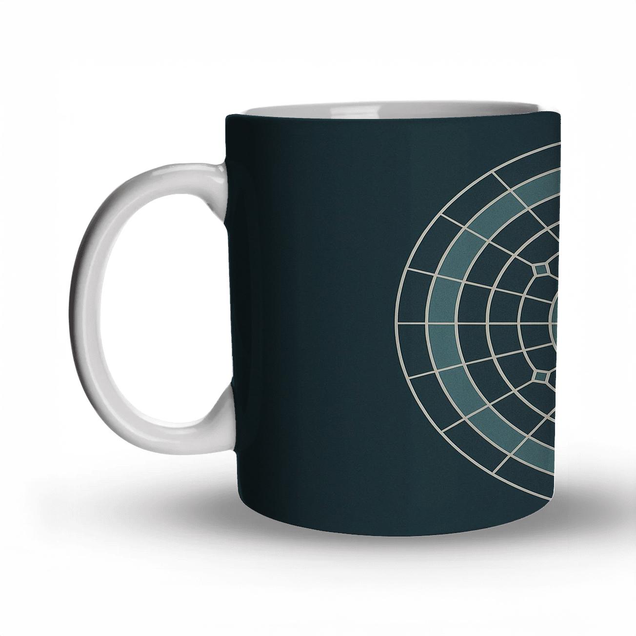 Celestial Grid Mandala insulated thermal mugs