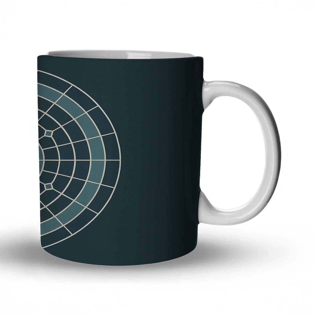Celestial Grid Mandala insulated thermal mugs