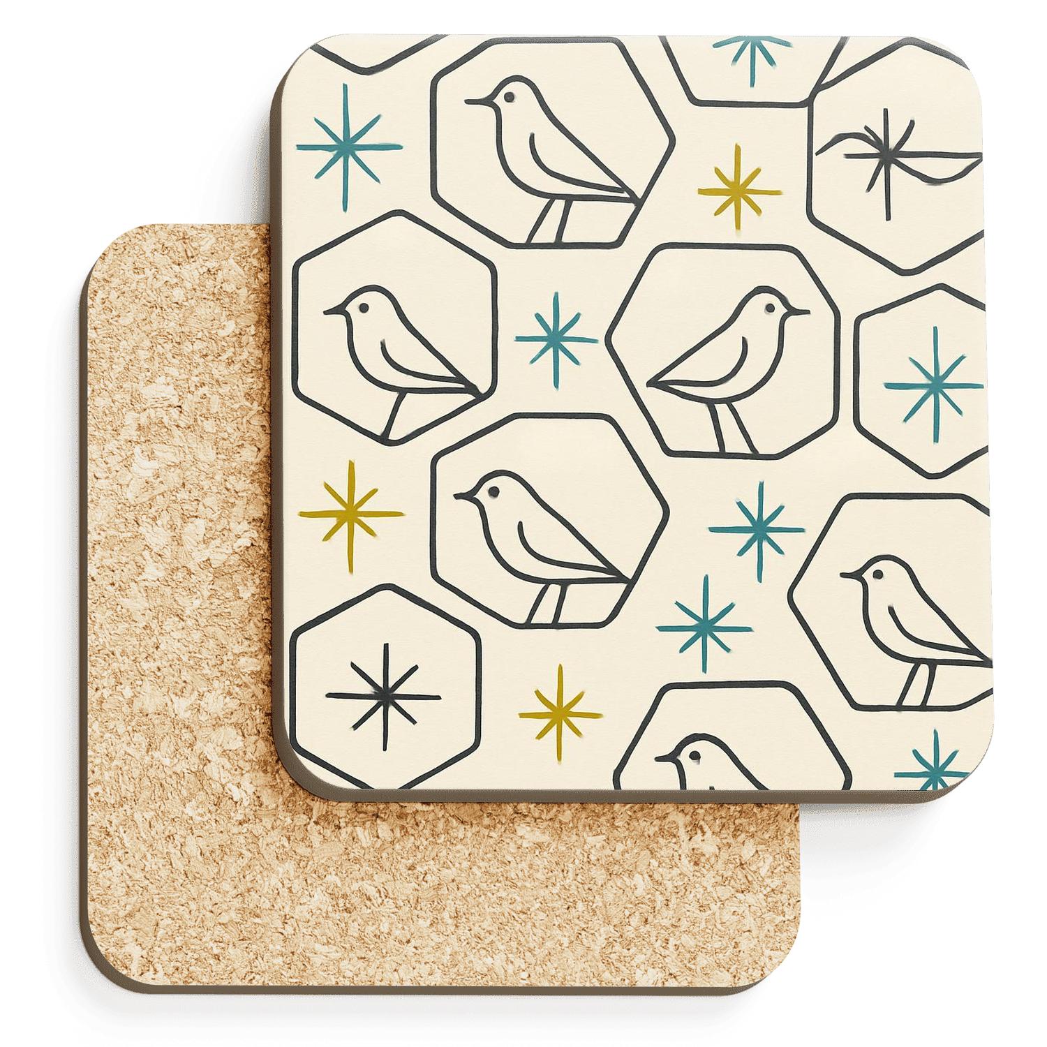 Midcentury Geometric Ornament stone coaster collections