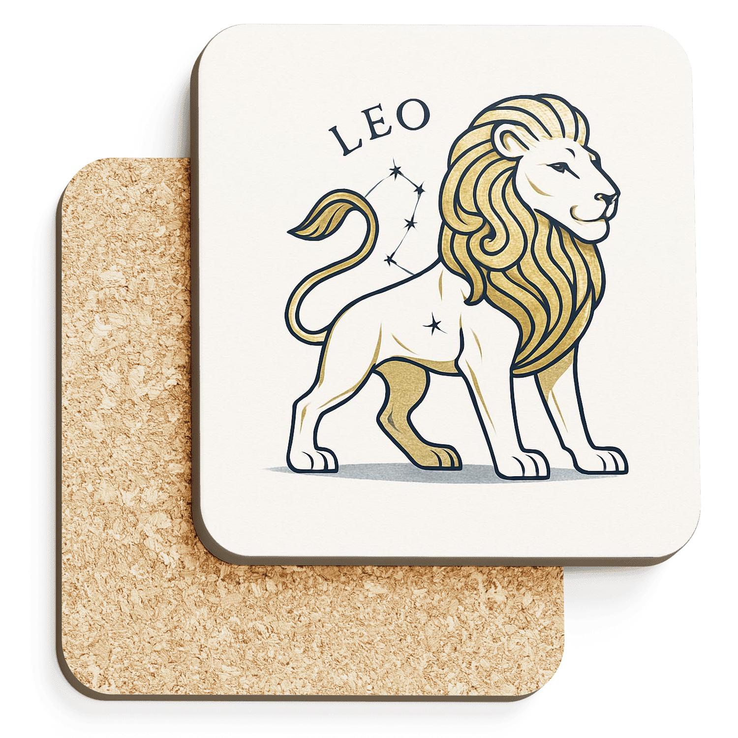 Regal Leo Lineage personalized drink coasters
