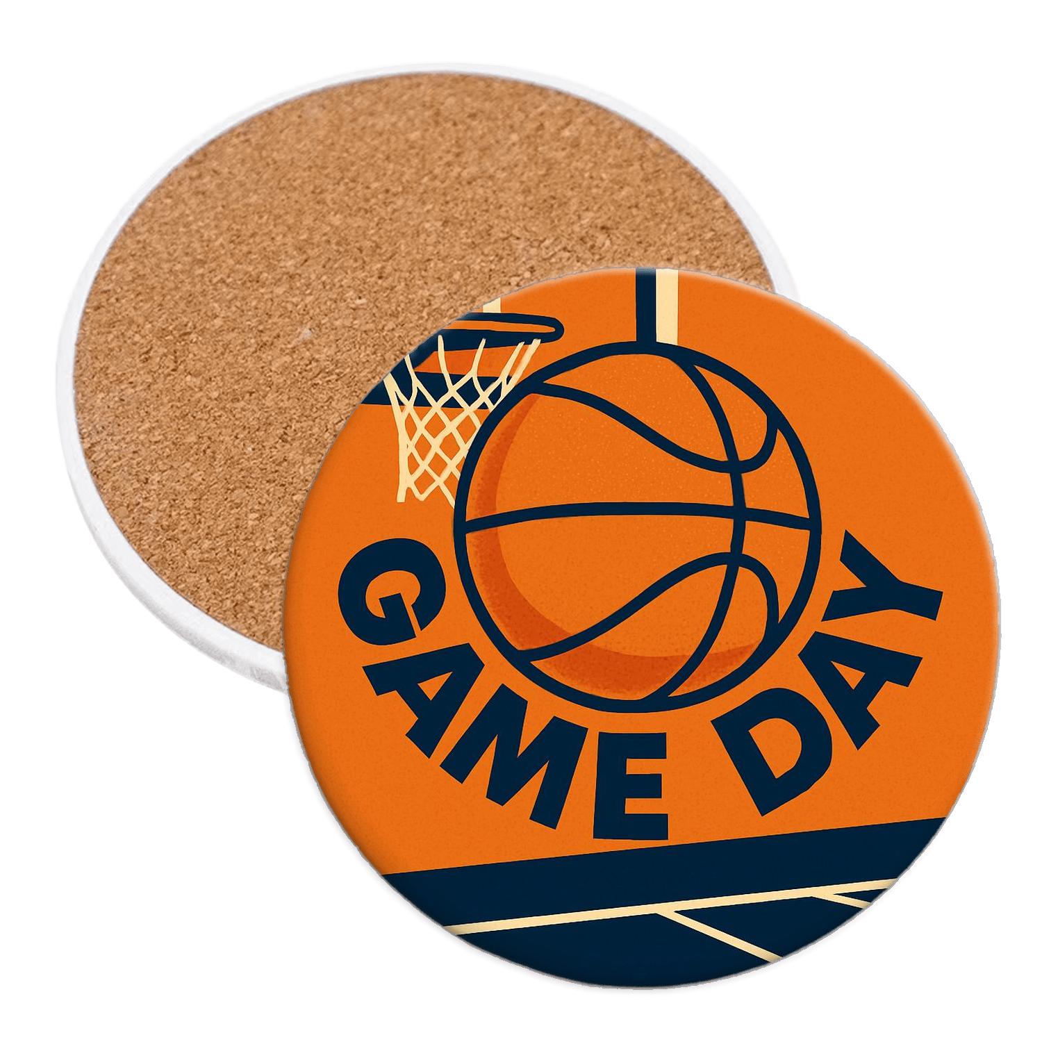 Basketball Net Minimalist cork coaster sets