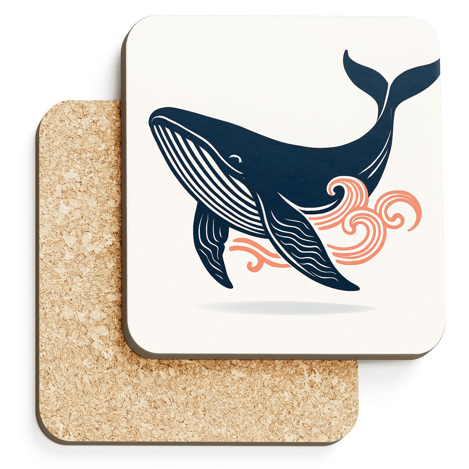 Tide Whale Totem decorative beverage coasters