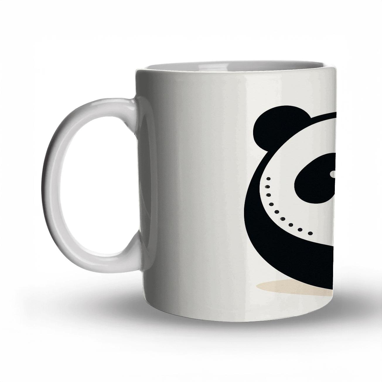 Contemporary Bamboo Panda Motif novelty coffee mugs