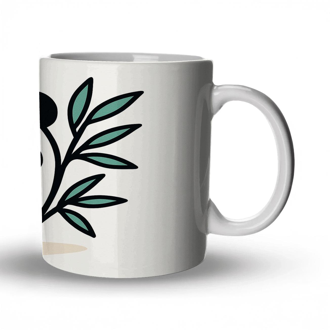 Contemporary Bamboo Panda Motif novelty coffee mugs