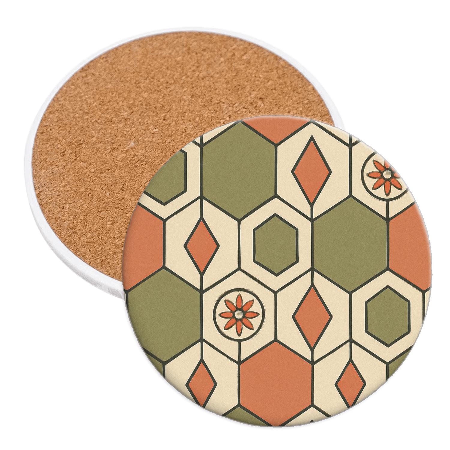 Prairie Mosaic personalized drink coasters