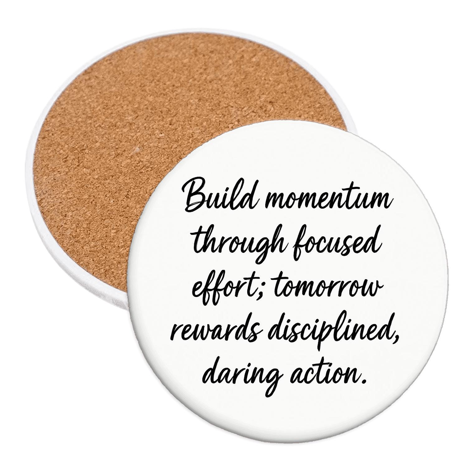 Disciplined Momentum coasters for home decor
