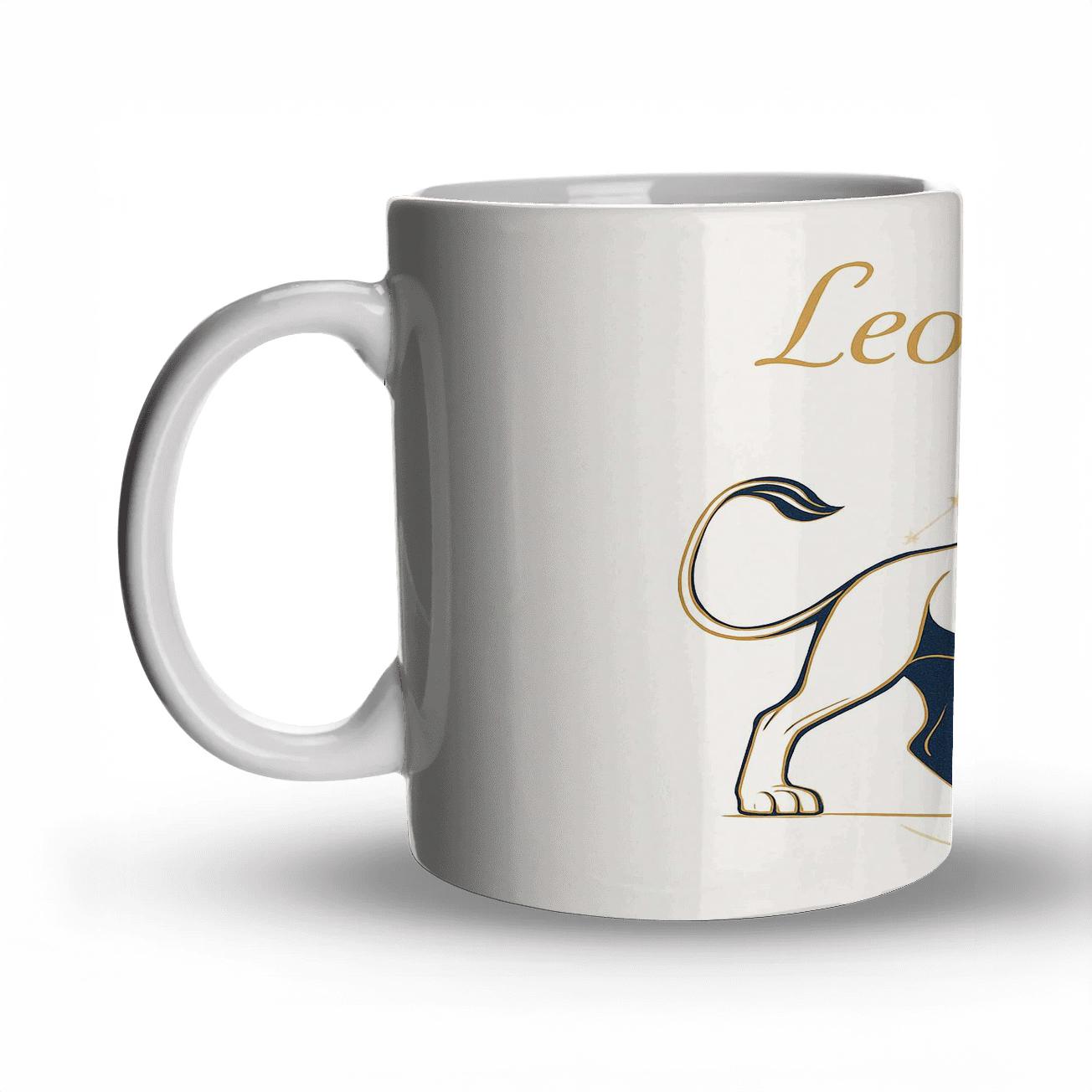 Leo Zodiac Elegance custom printed mugs