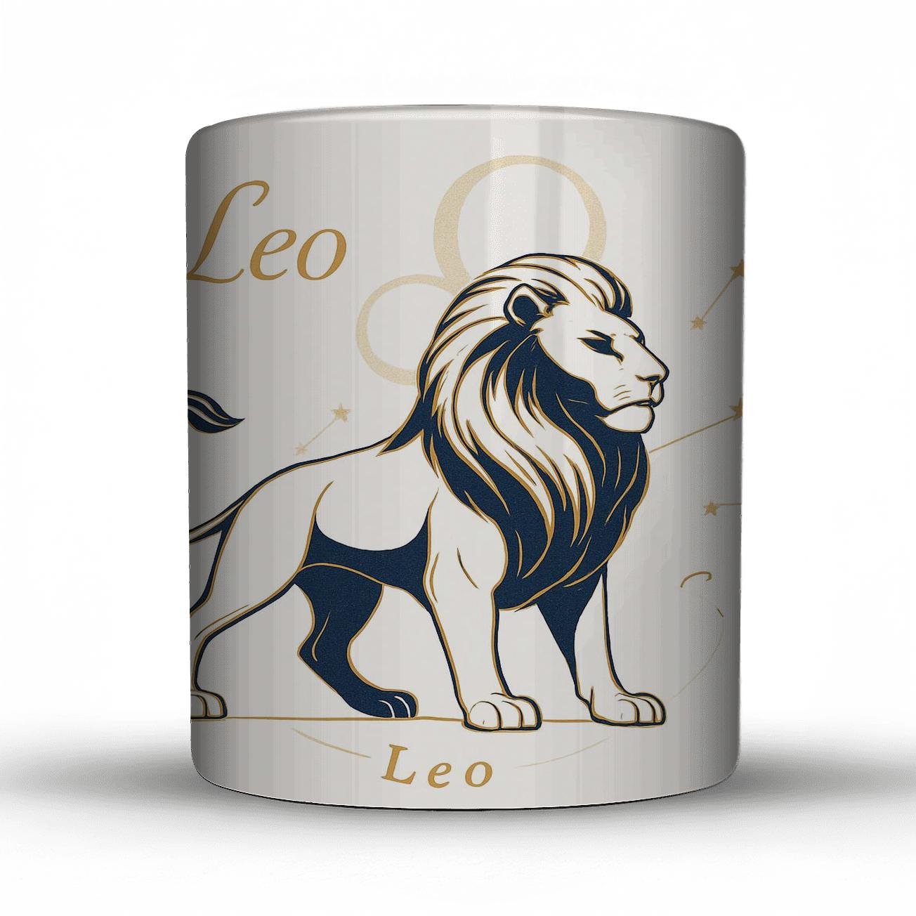 Leo Zodiac Elegance custom printed mugs