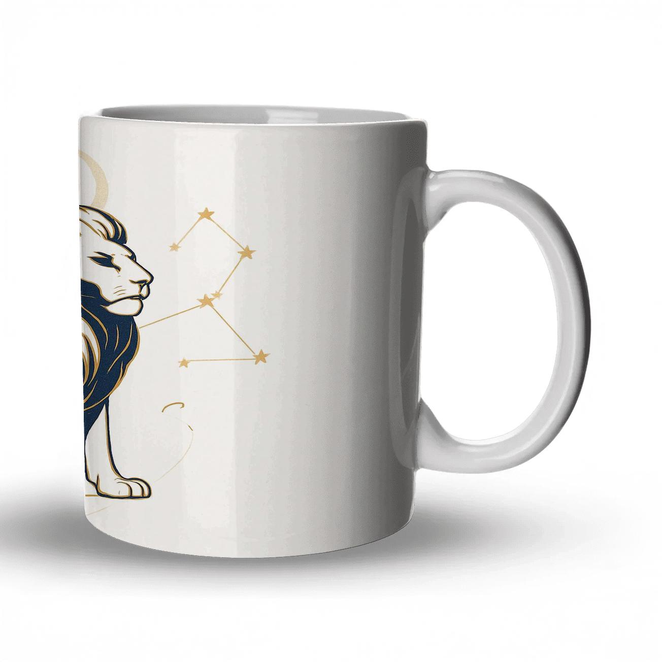 Leo Zodiac Elegance custom printed mugs