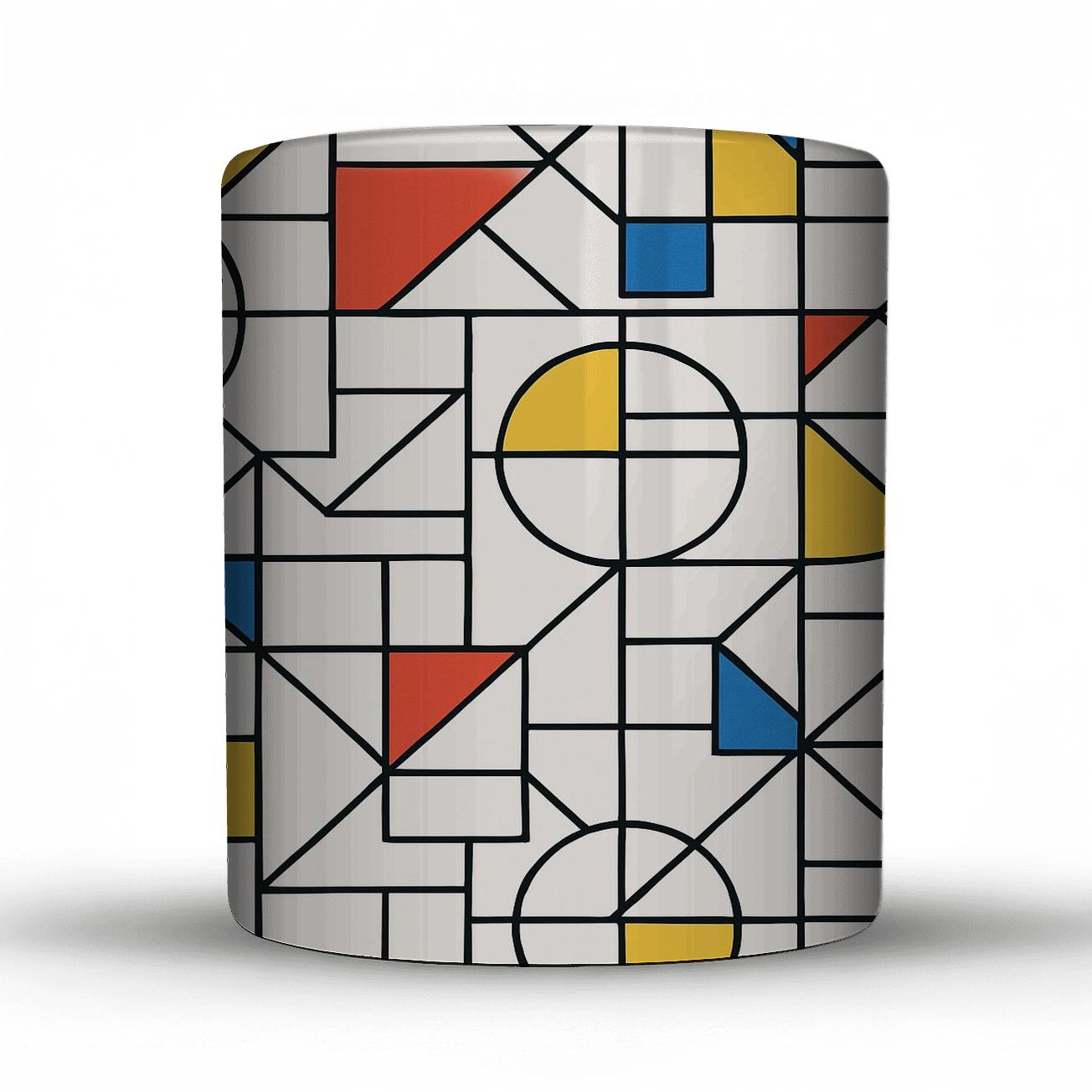 Geometric Harmony In Bold Minimalism insulated thermal mugs
