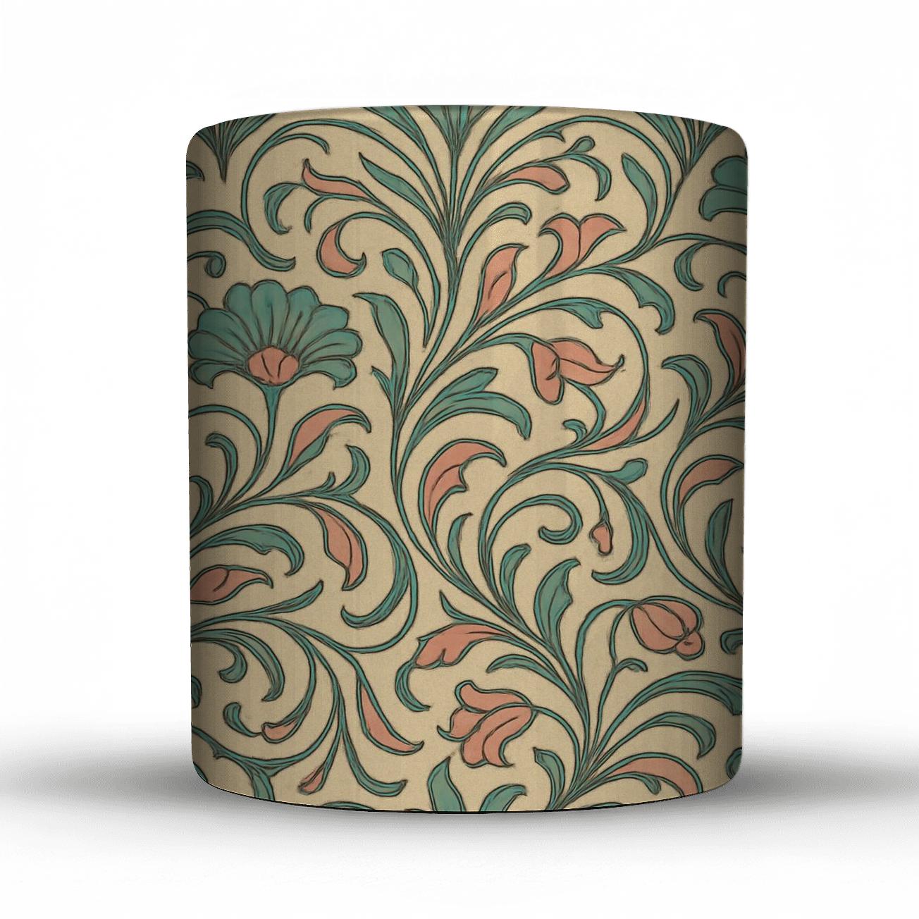 Art Nouveau Ornamental Flow custom printed mugs
