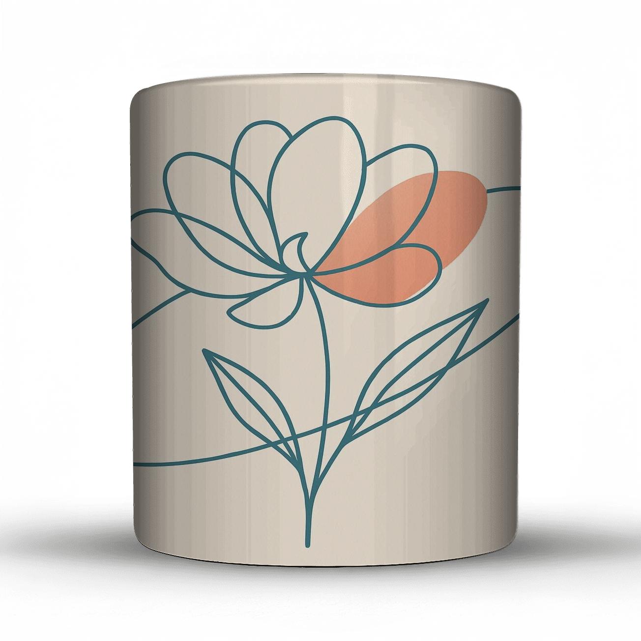 Serene Floral Orbit premium drinkware mugs