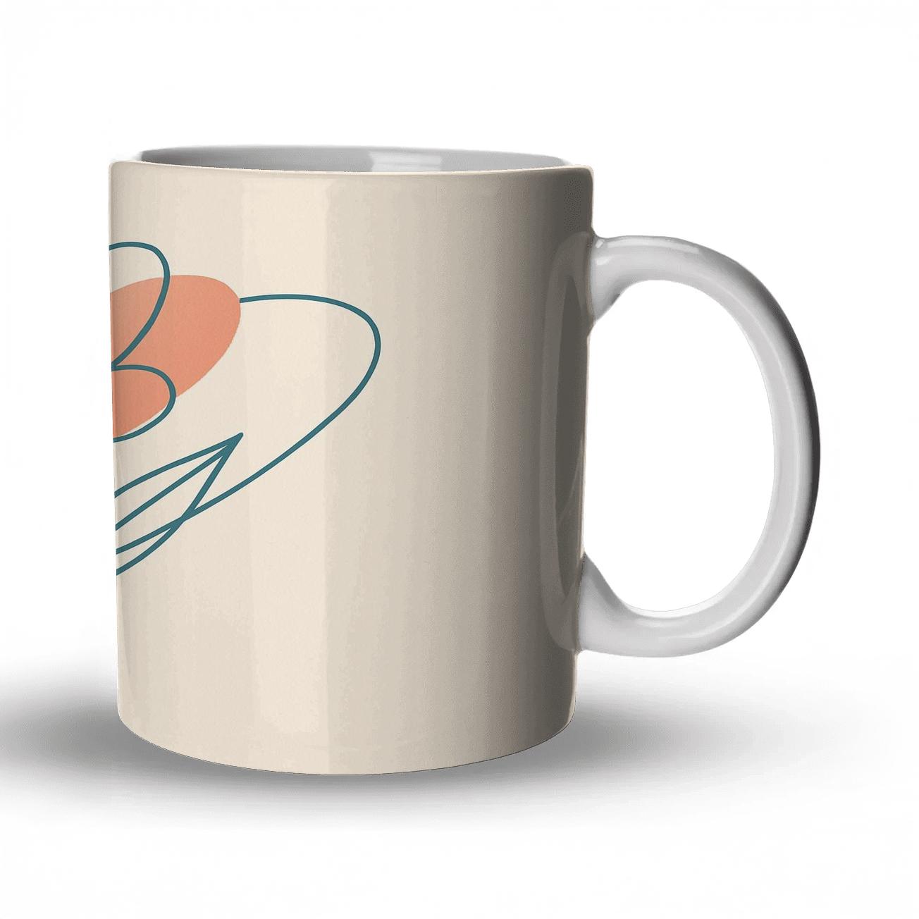 Serene Floral Orbit premium drinkware mugs