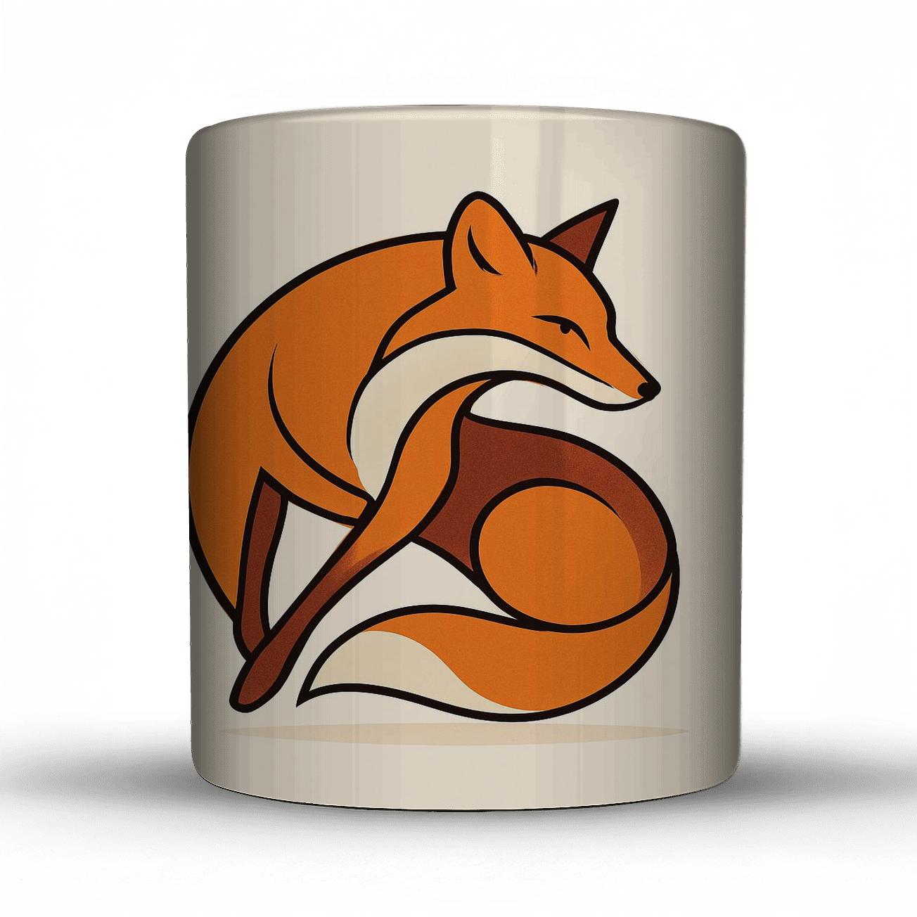 Minimal Fox Spiral insulated thermal mugs
