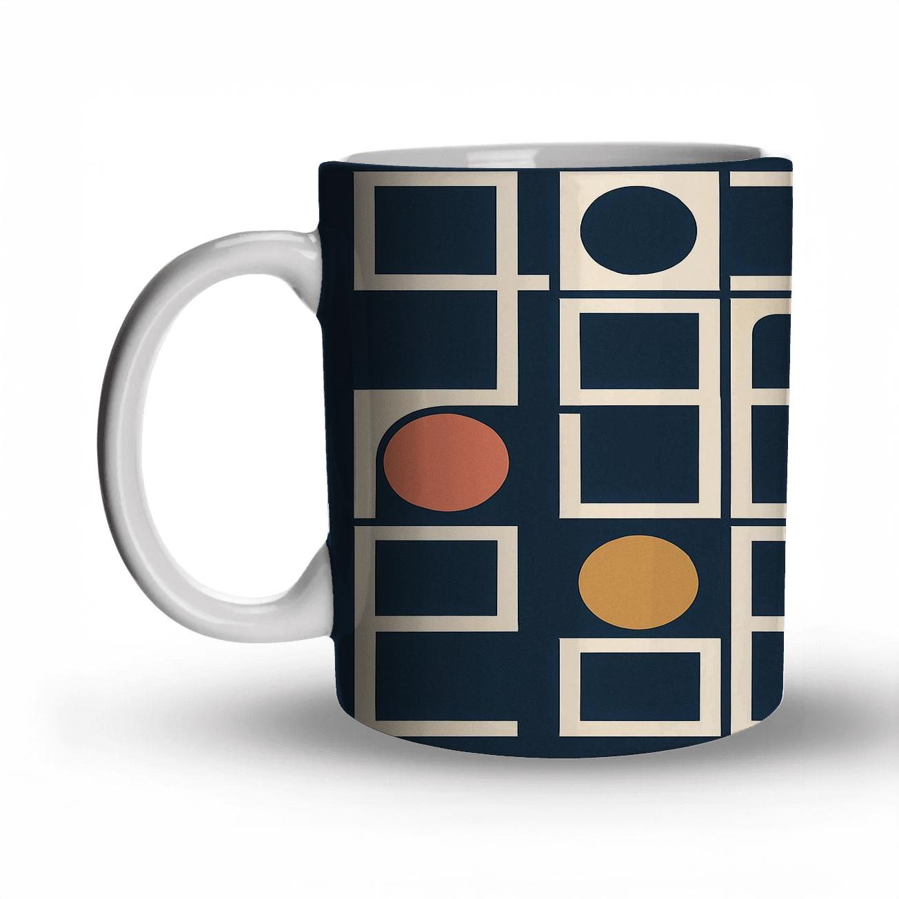 Minimalist Bauhaus Weave gift mugs for occasions