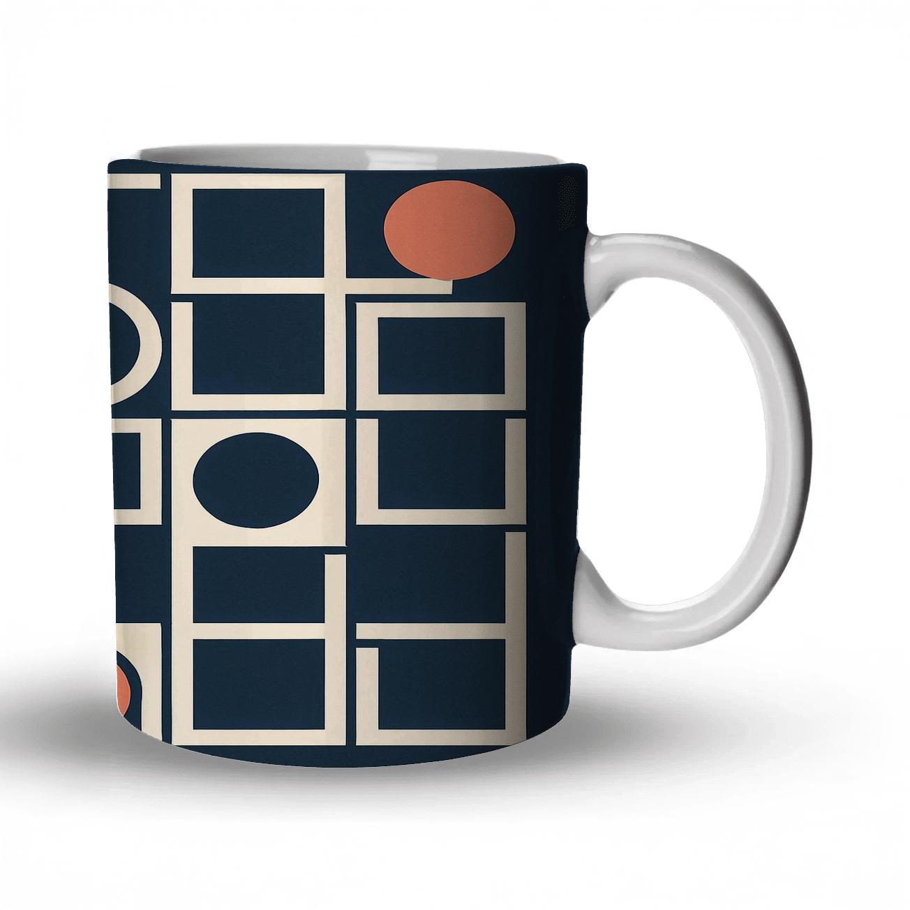 Minimalist Bauhaus Weave gift mugs for occasions