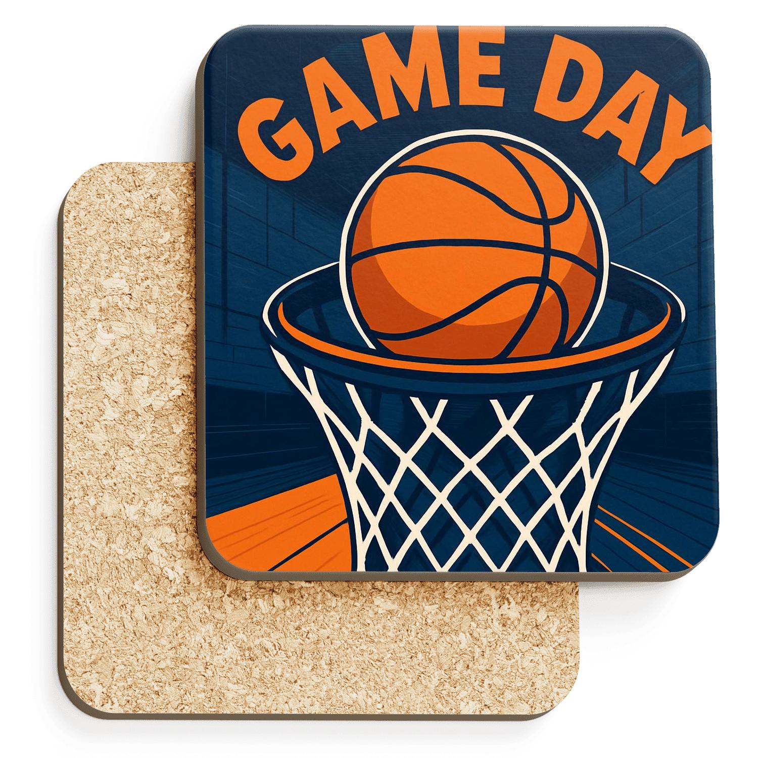 Basketball Net Emblem coasters for home decor
