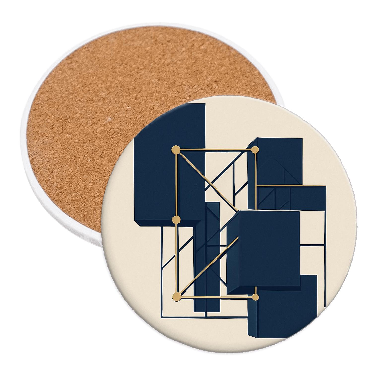 Constructivist Grid elegant tabletop coasters