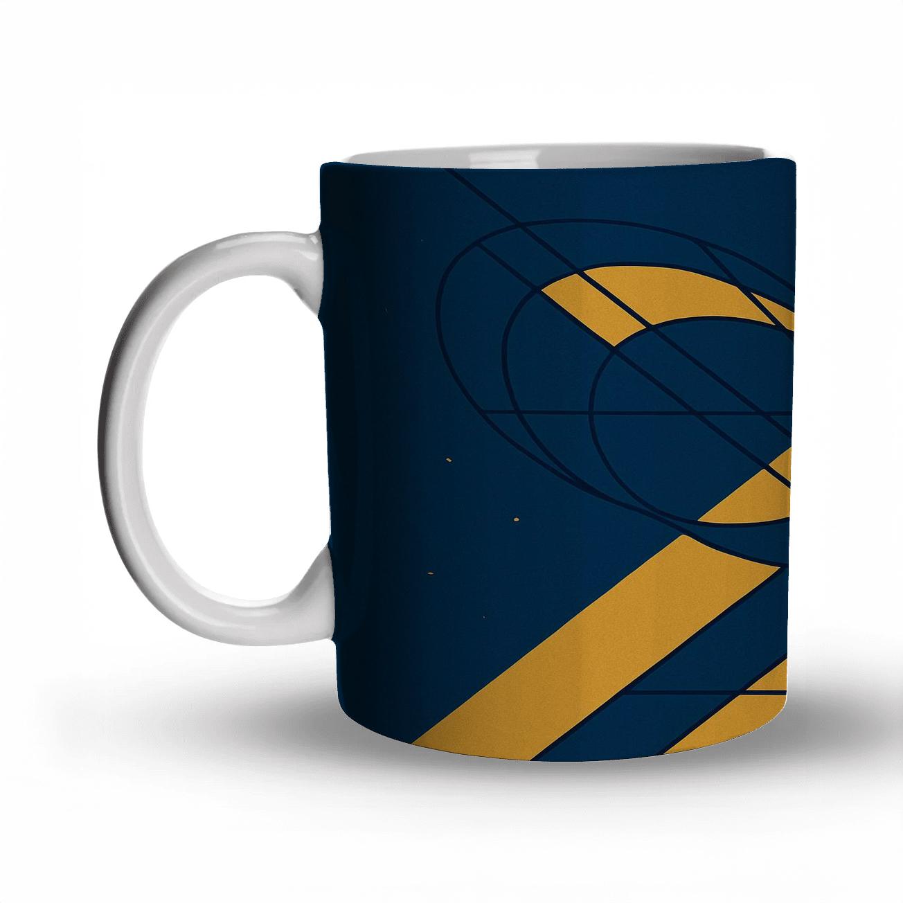 Geometric Nebula Flow decorative mug sets