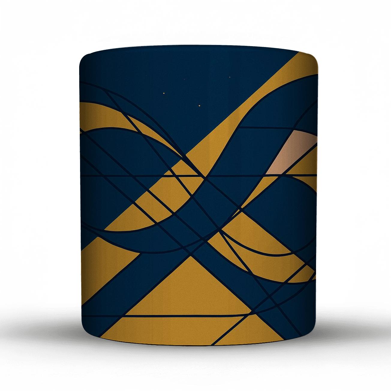 Geometric Nebula Flow decorative mug sets