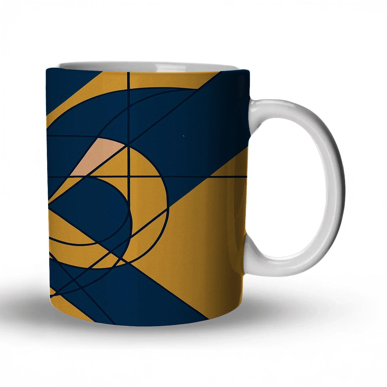 Geometric Nebula Flow decorative mug sets