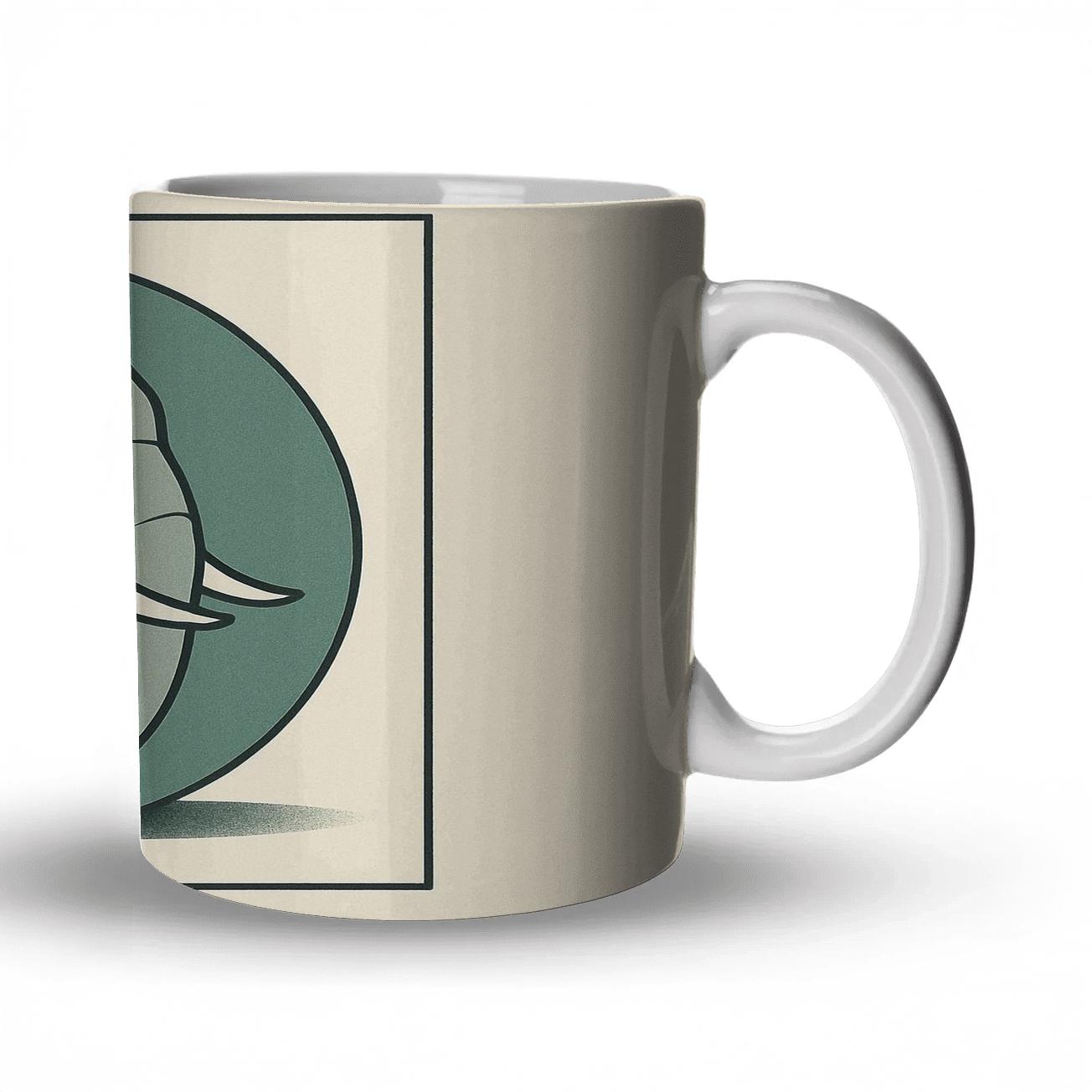 Serene Elephant Emblem decorative mug sets