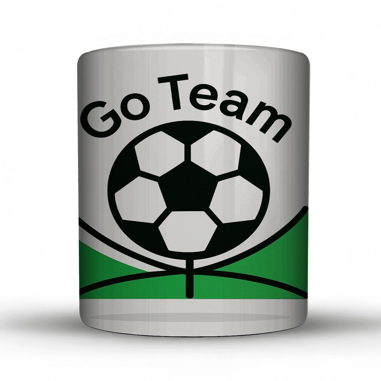 Minimalist Soccer Spirit Line Art ceramic coffee mugs