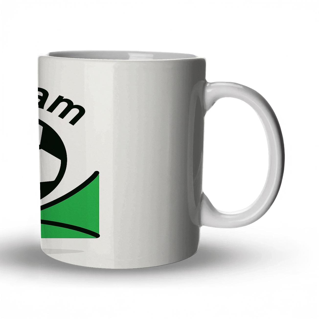 Minimalist Soccer Spirit Line Art ceramic coffee mugs
