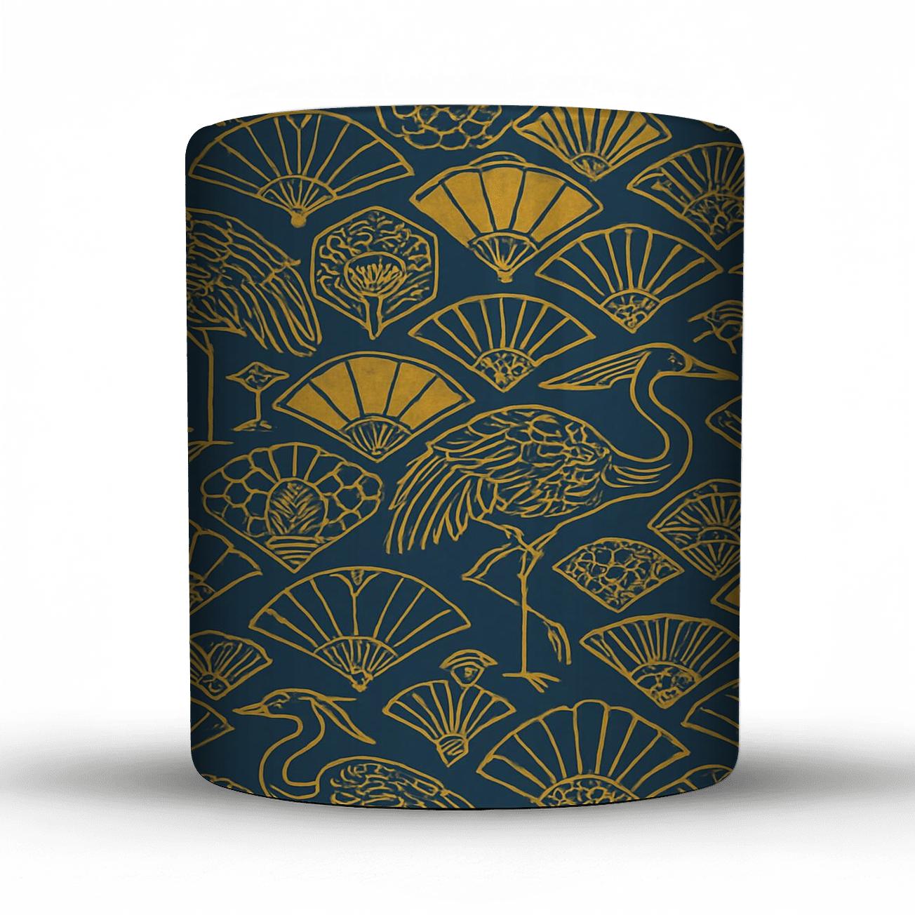 Showa Geometric Kimono Repeat travel mugs with handles