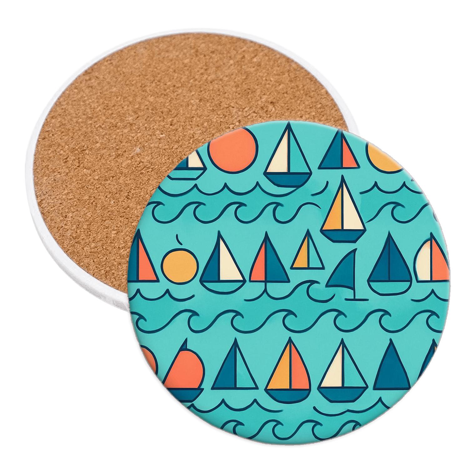 Prismatic Coastal Grid stone coaster collections