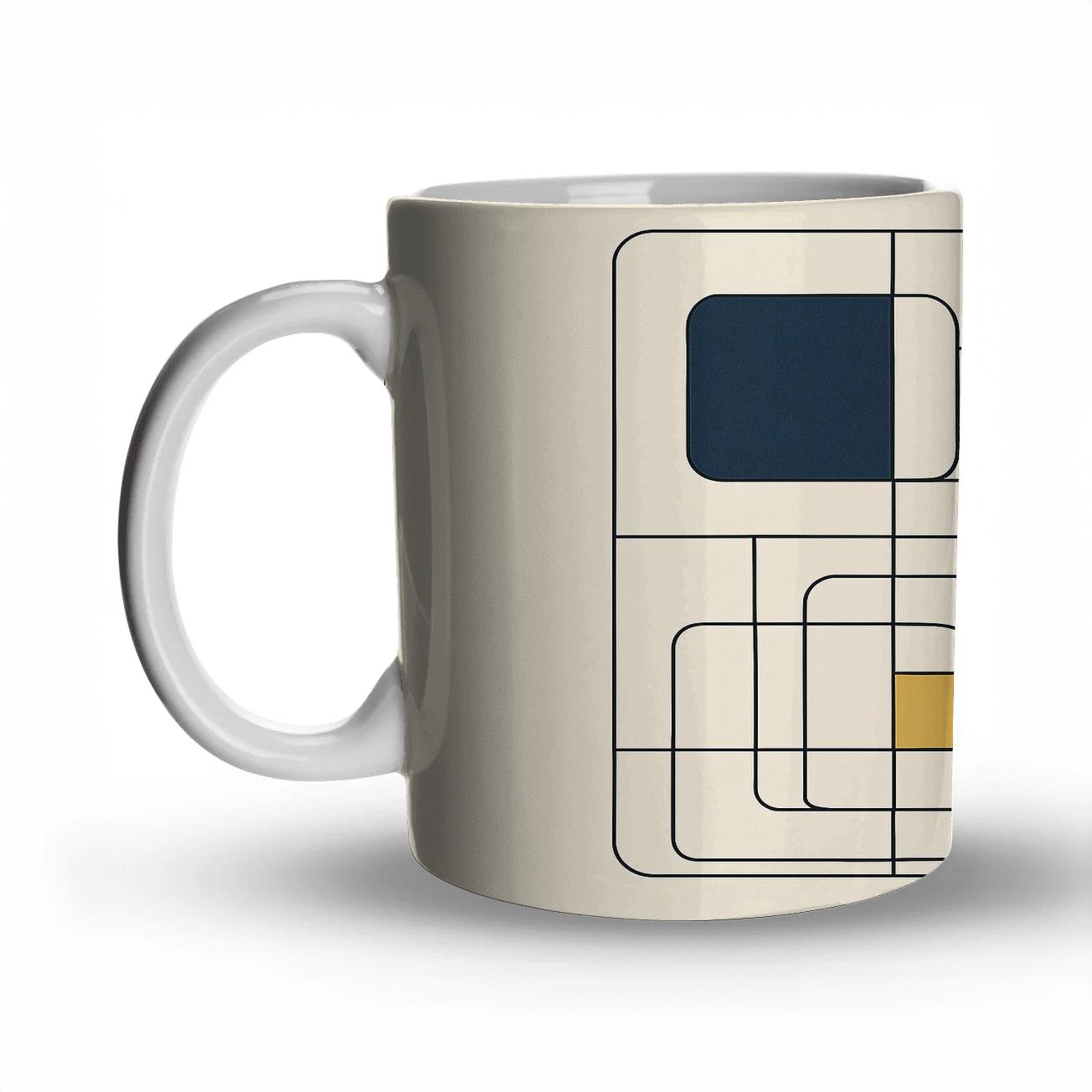 Modular Bauhaus Grid insulated thermal mugs