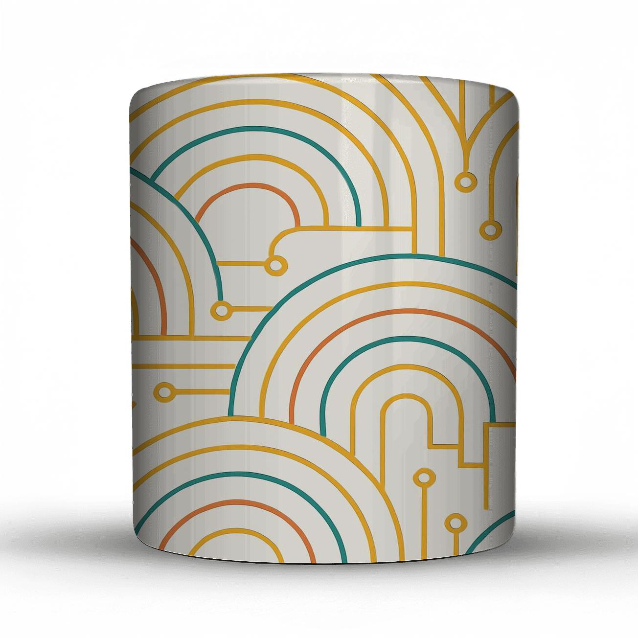 Sunrise Circuit ceramic coffee mugs