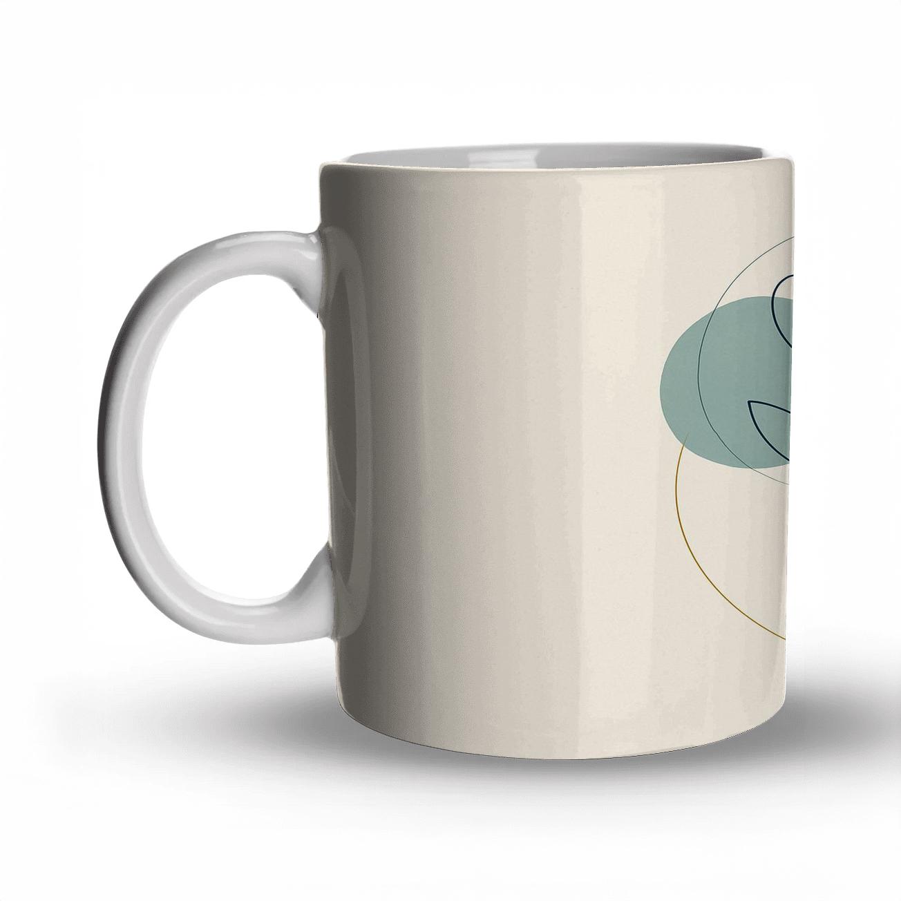 Celestial Bloom Lineart travel mugs with handles