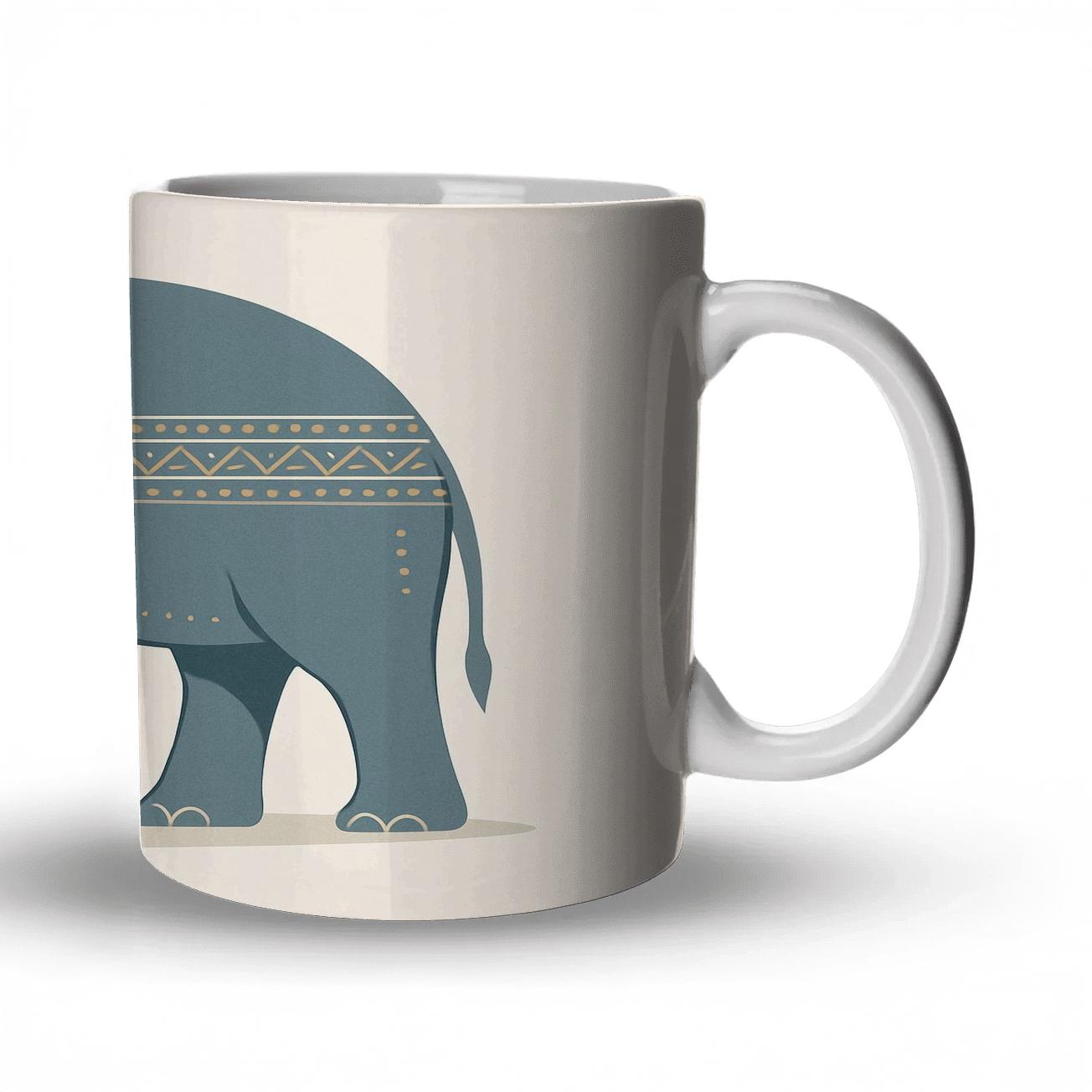 Gentle Elephant Crest custom printed mugs
