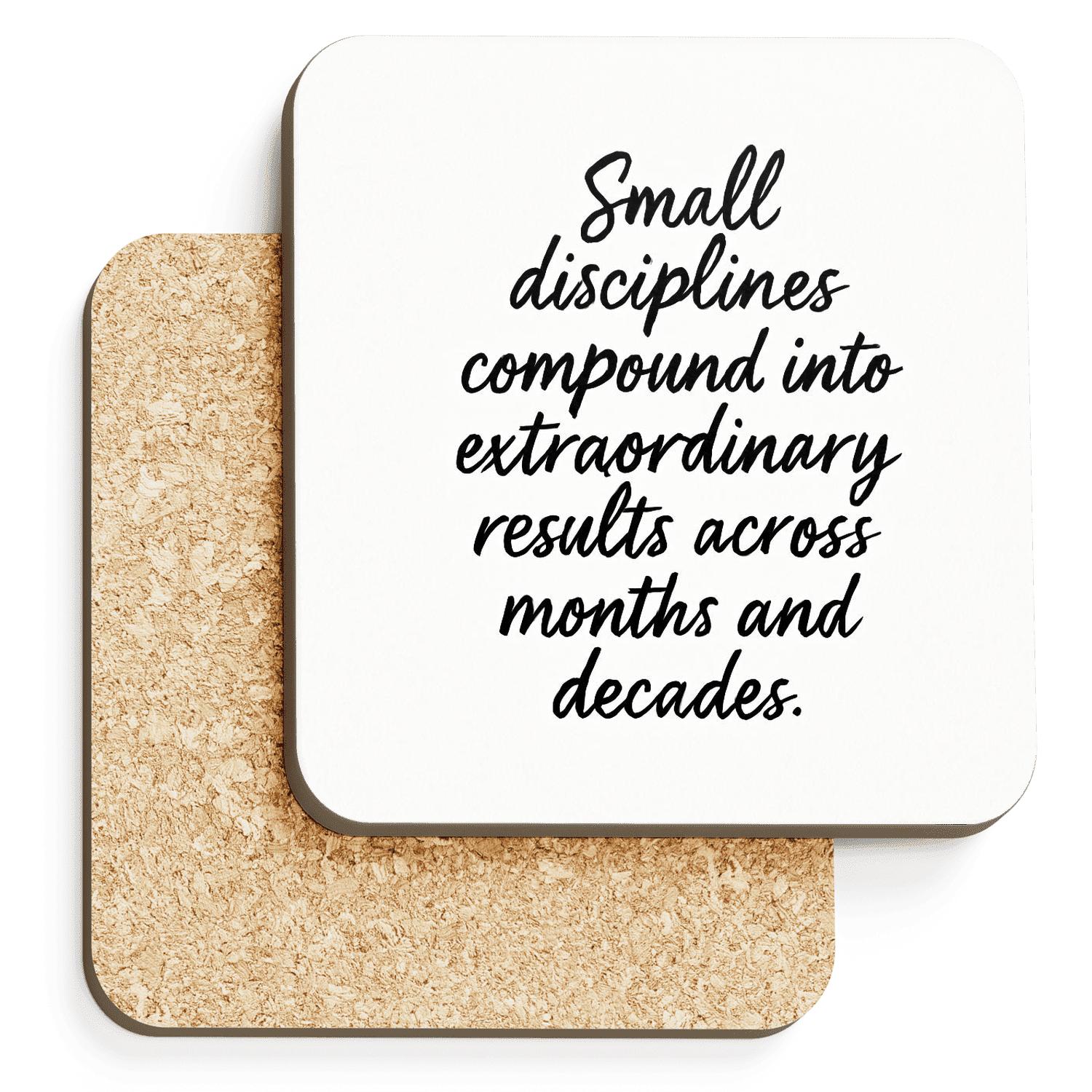 Disciplined Growth absorbent drink coasters