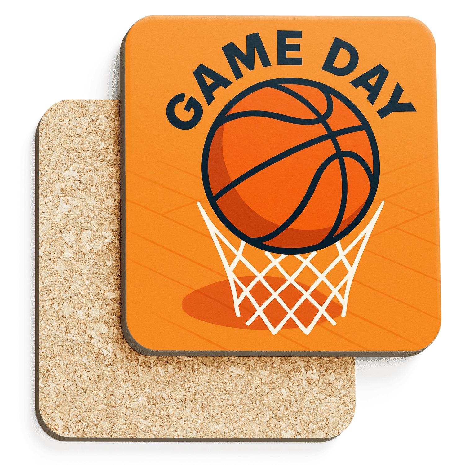 Basketball Net Geometry wooden table coasters