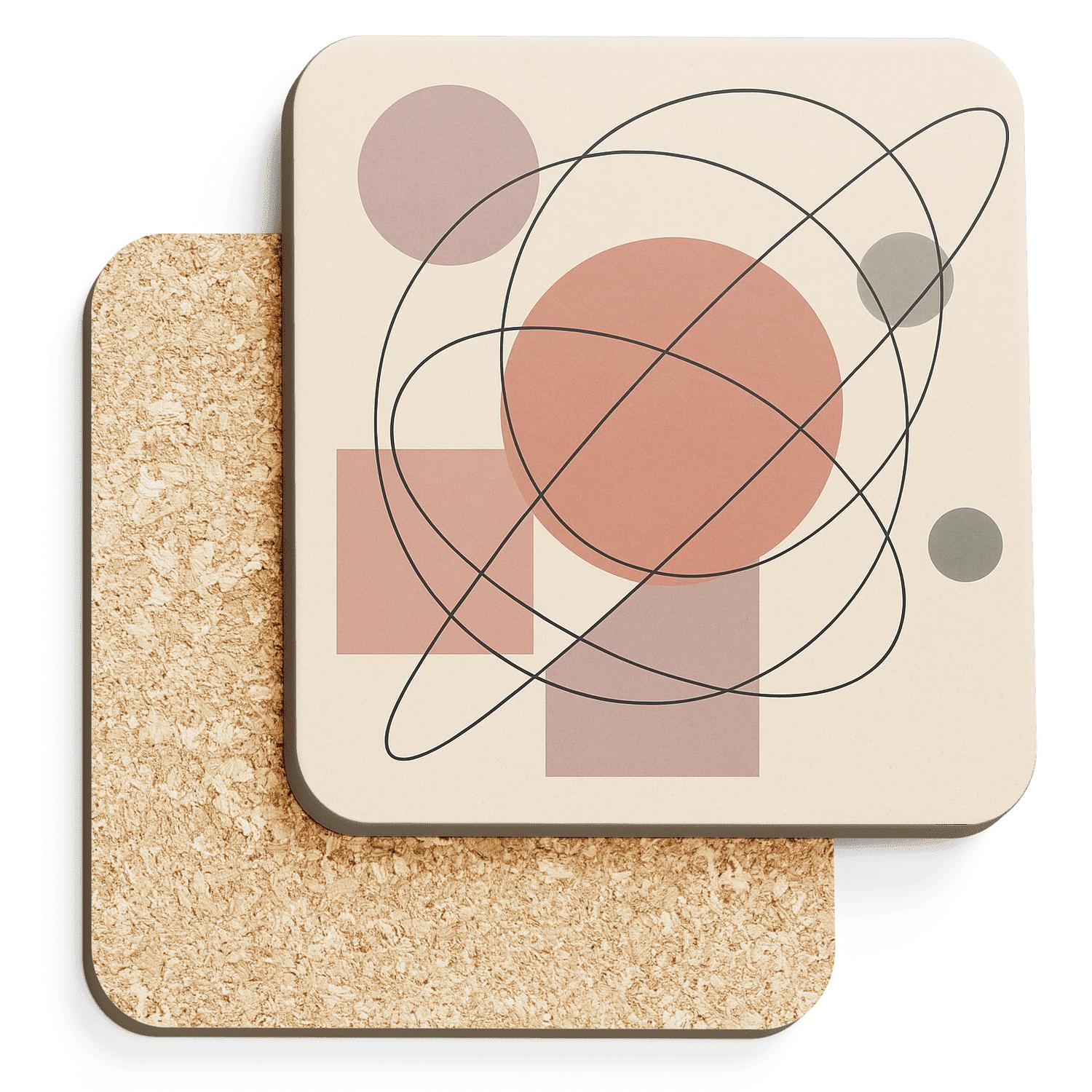 Orbit Geometry Minimal elegant tabletop coasters