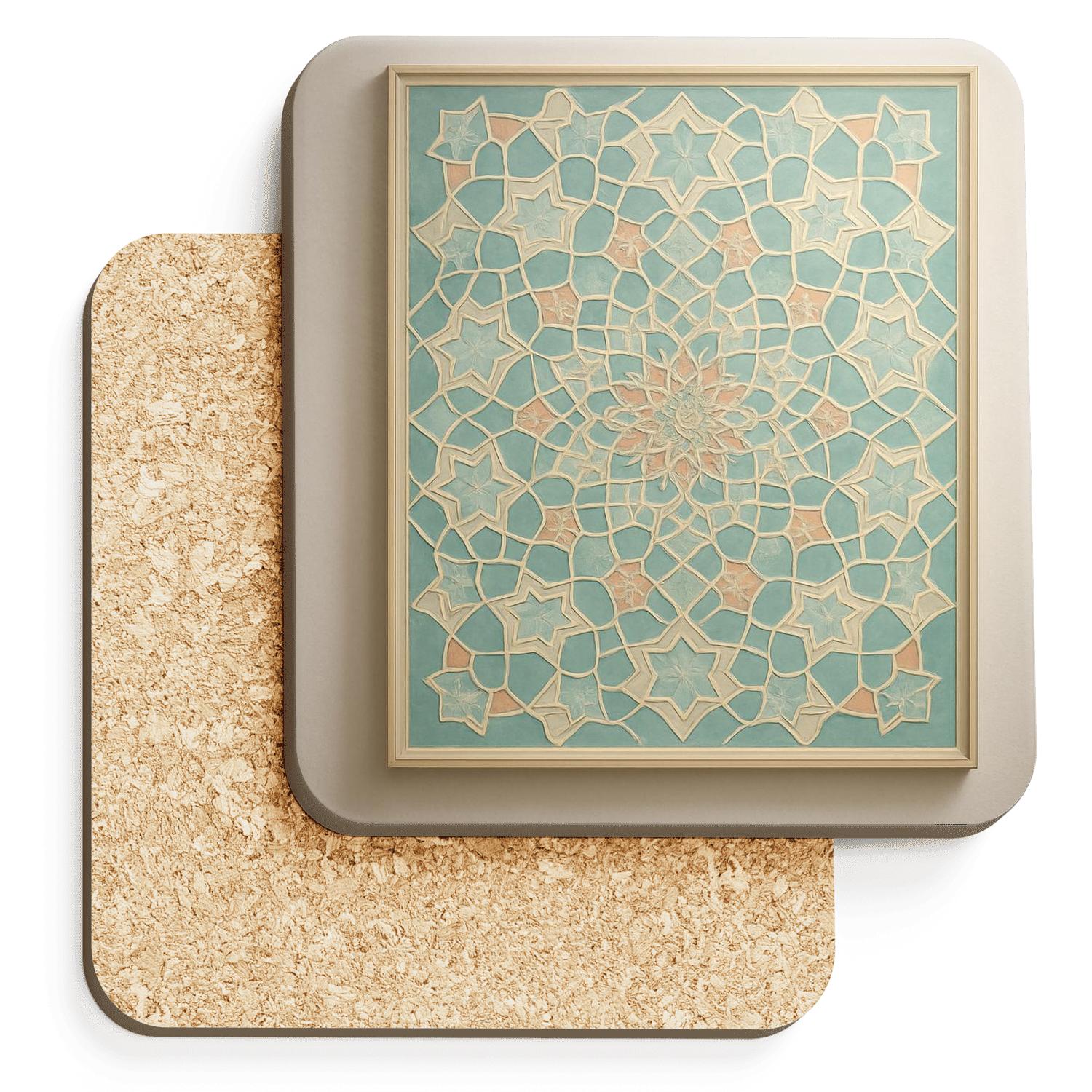 Tessellated Light Mandala elegant tabletop coasters