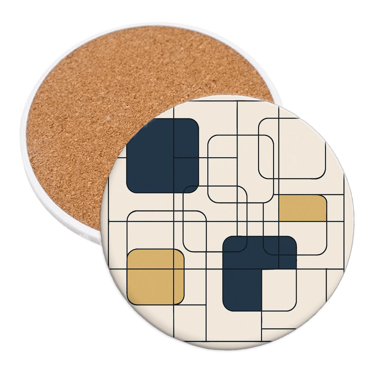 Modular Bauhaus Grid coasters for home decor