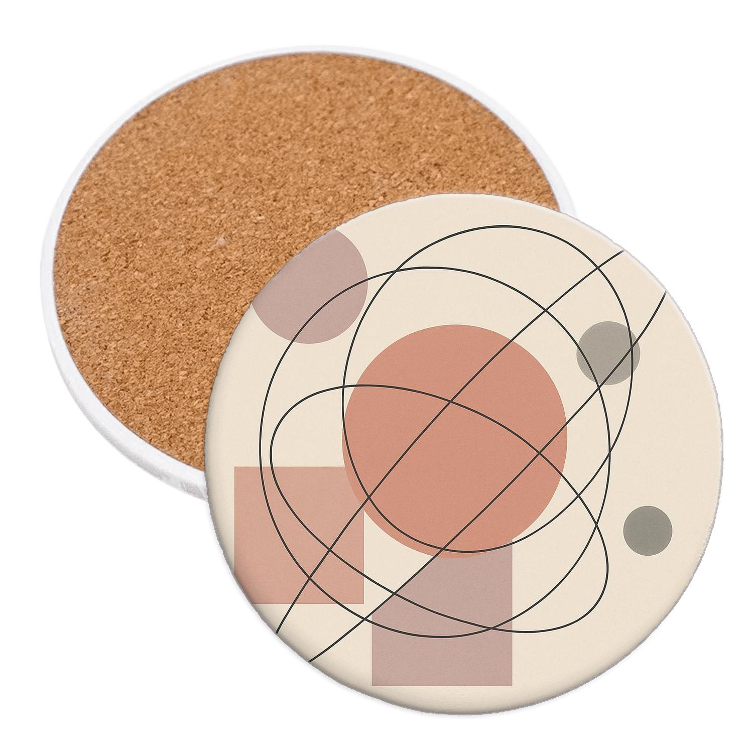 Orbit Geometry Minimal personalized drink coasters