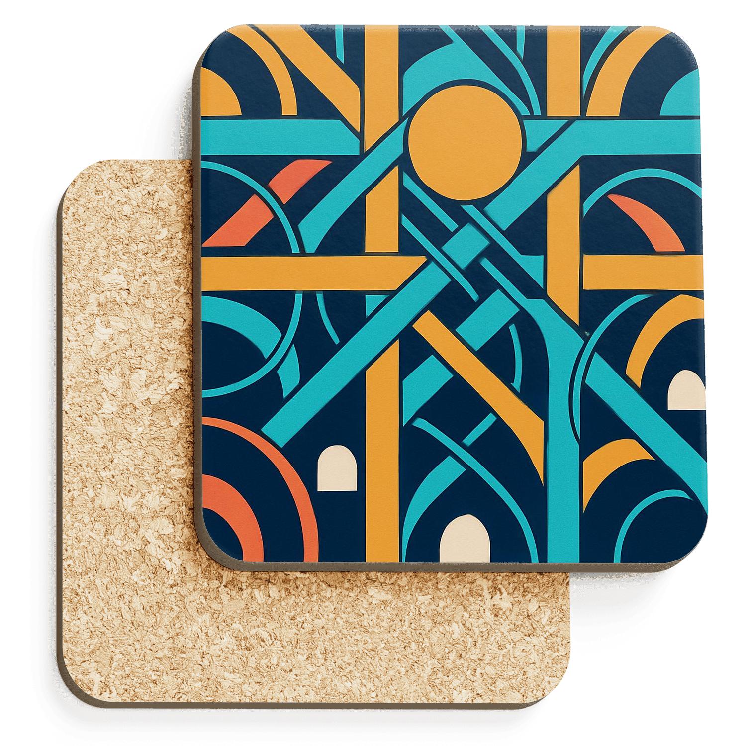 Solar Ribbon Grid absorbent drink coasters