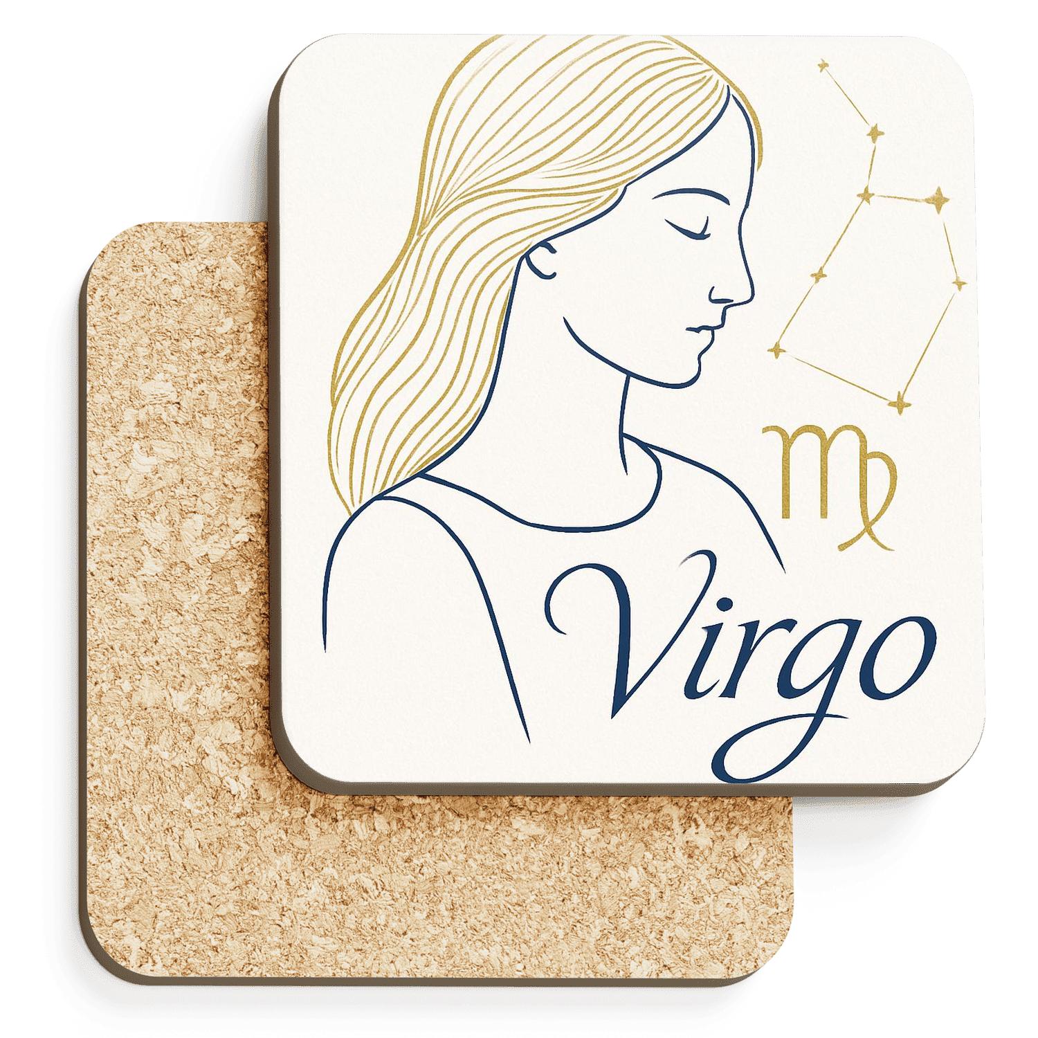 Virgo Linear Grace cork coaster sets