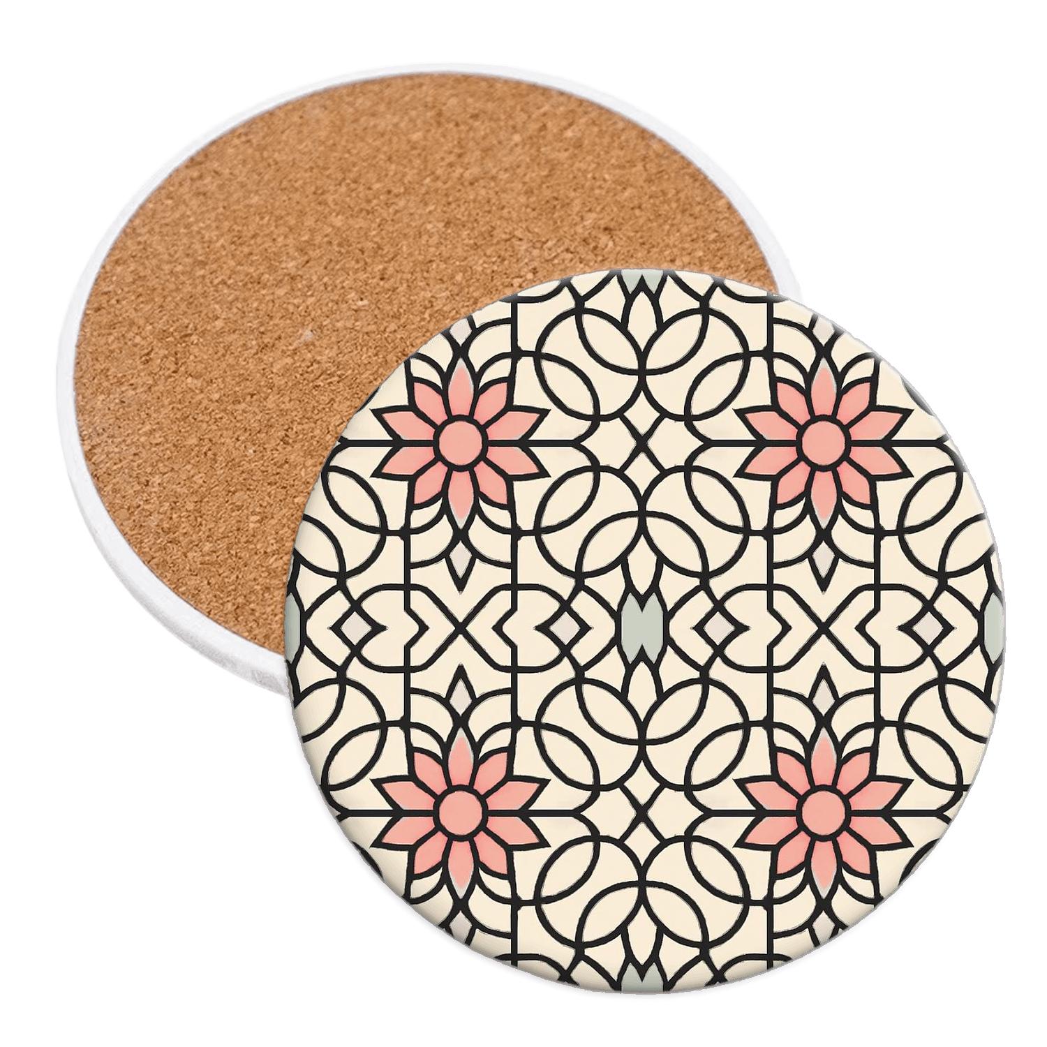 Ornamental Tessellation elegant tabletop coasters