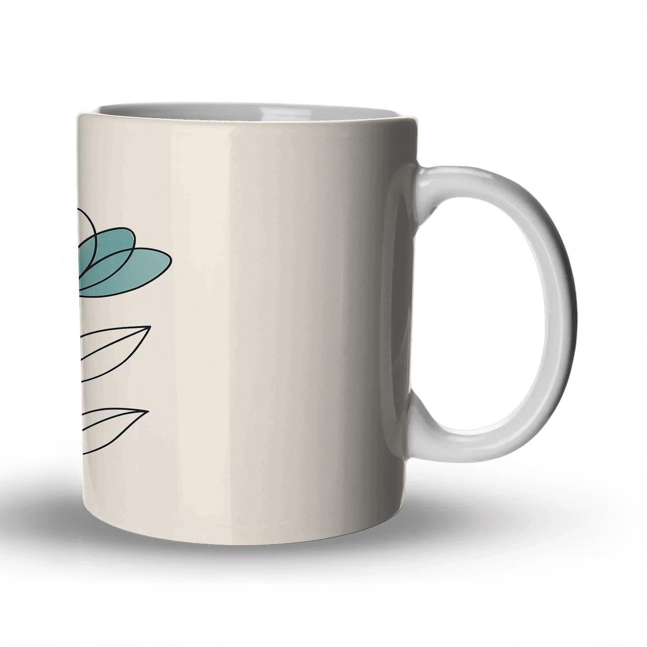 Minimalist Floral Elegance premium drinkware mugs