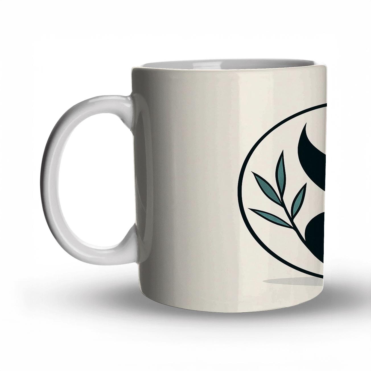 Minimalist Bamboo Panda insulated thermal mugs