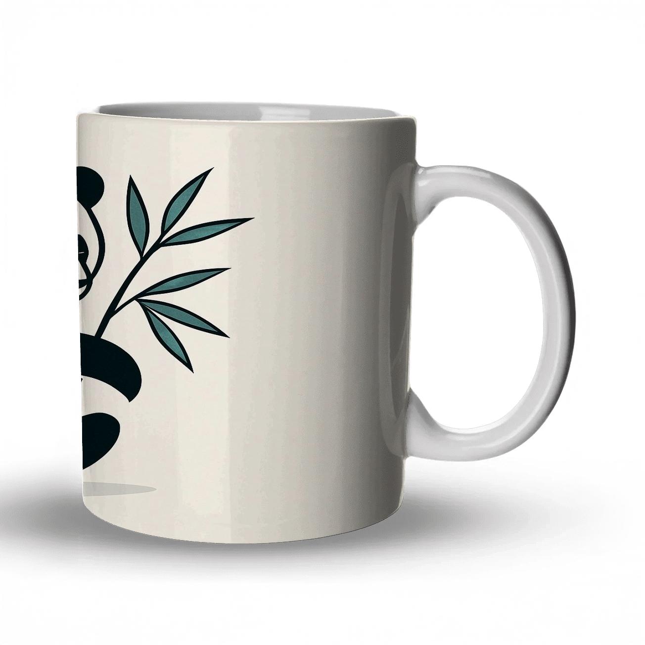 Minimalist Bamboo Panda insulated thermal mugs