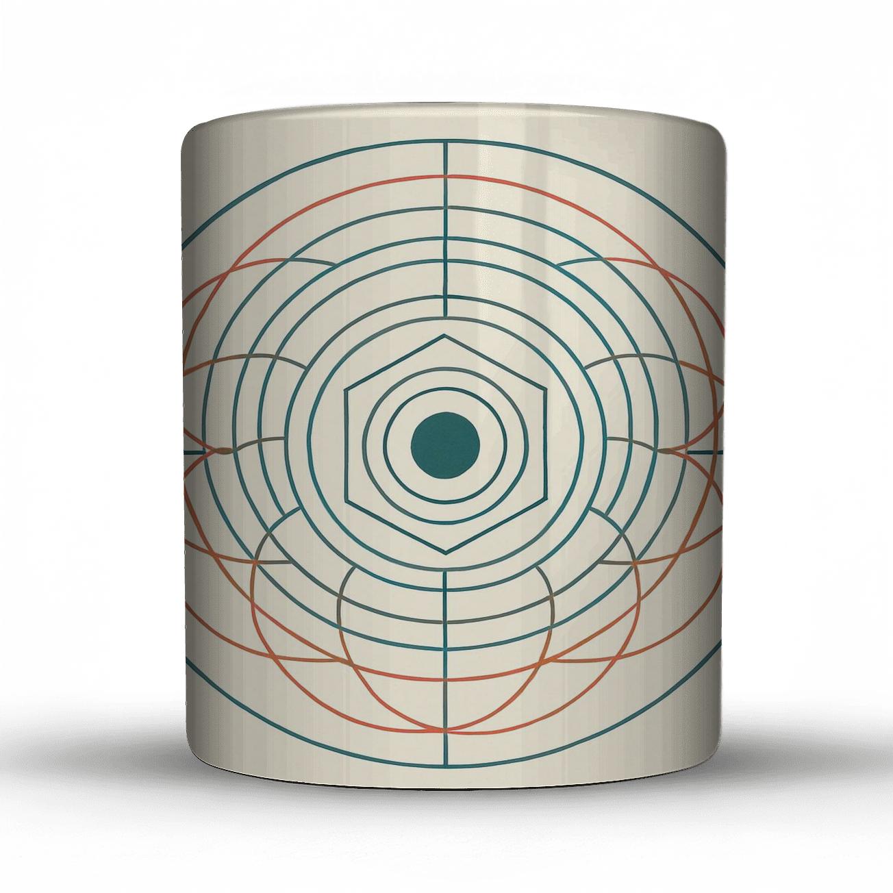 Solar Grid Mandala personalized mugs