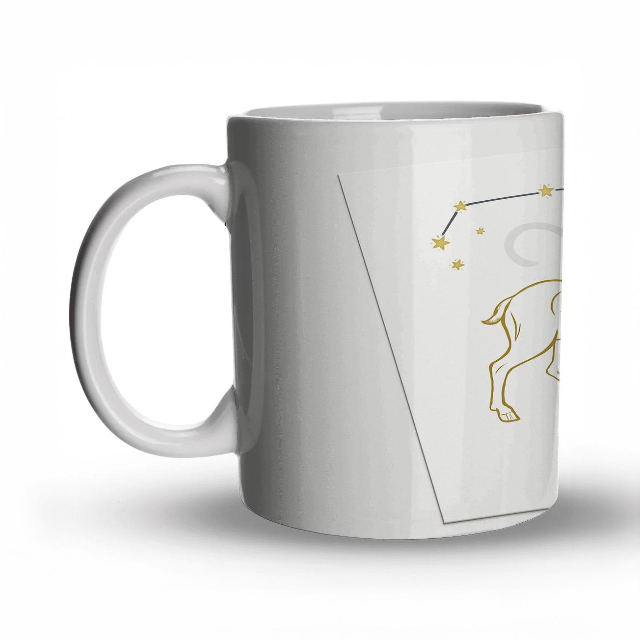 Elegant Aries Ram Minimalist Design insulated thermal mugs