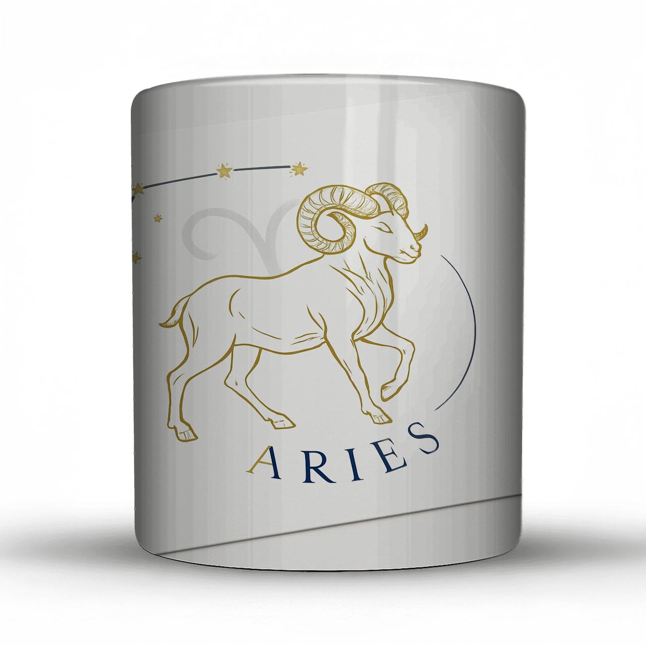 Elegant Aries Ram Minimalist Design insulated thermal mugs