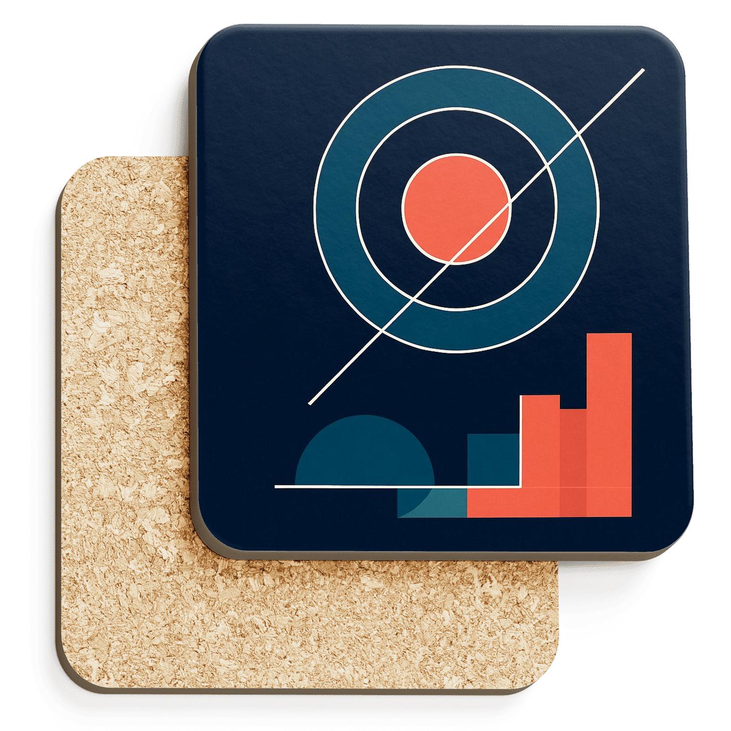 Orbiting Geometry coasters for home decor